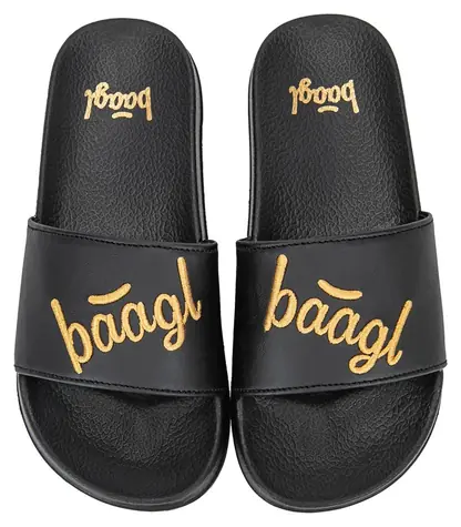 BAAGL Šľapky Logo Gold veľ. 34 / Detské šľapky / EVA podrážka / protišmyková