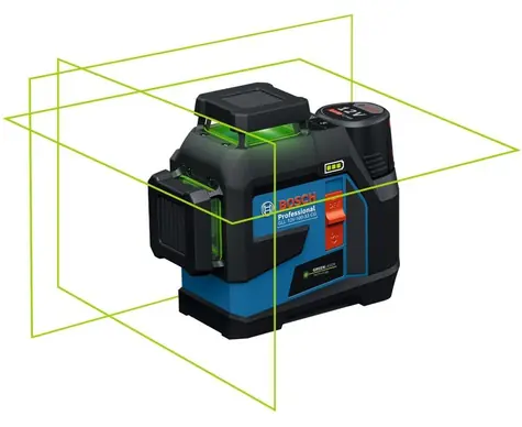 BOSCH GLL 12V-100-33 CG Professional modrá/čierna / Líniový laser / zelený lúč / dosah 100 m / IP65 / Bluetooth