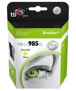 TB atramentová kazeta pre Brother LC985 žltá / Atramentová kazeta / 19 ml / 1200 strán