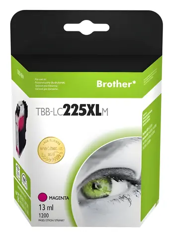TB TBB-LC225XLM purpurová / Atramentová cartridge / kompatibilná s Brother LC225XL / 13 ml / 1200 strán