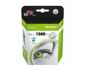 TB atramentová kazeta kompat. s Brother LC1000C azúrová / Atramentová kazeta / 2212 strán / 22 ml / bez čipu