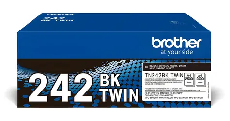 Brother TN-242BKTWIN čierna / Toner / duopack 2 ks / výťažnosť 2× 2500 strán / DCP-9017CDW, HL-3142CW, HL-3152CDW