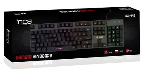 INCA IKG-446 čierna / Herná klávesnica / Mechanická / RGB podsvietenie / USB / 1,5 m
