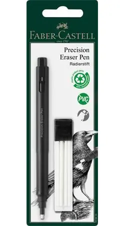 Faber-Castell Mazacia ceruzka Precision čierna / Mazacia ceruzka / Plniteľná / O 2,5 mm / 4 náhradné náplne