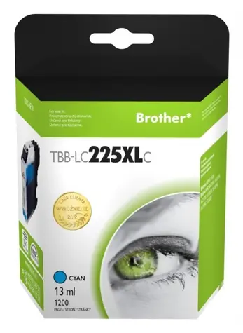 TB TBB-LC225XLC modrá / Atramentová cartridge / kompatibilná s Brother LC225XL / 13 ml / 1200 strán