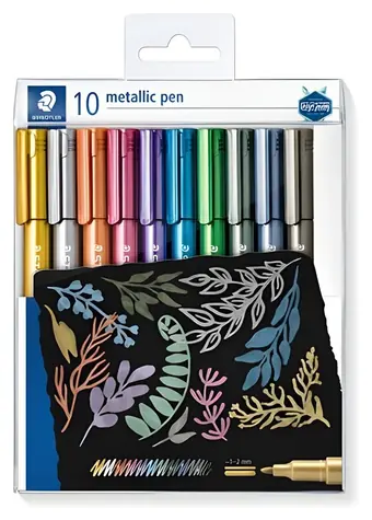 Staedtler Metallic / Popisovač / okrúhly hrot / mix farieb / 10 ks / 1-2 mm