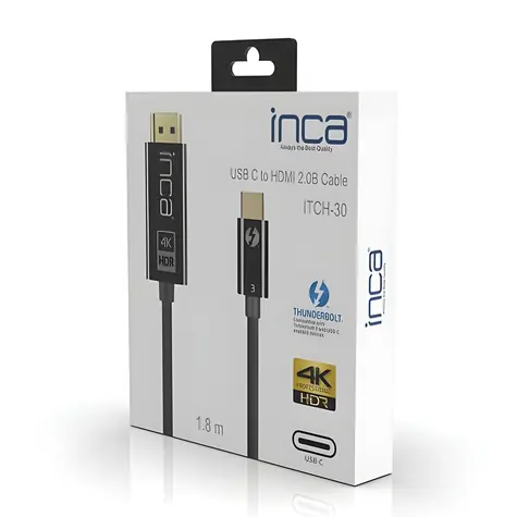 INCA ITCH-30 čierna / Adaptér / HDMI na USB-C / 4K 60Hz / 1,8 m