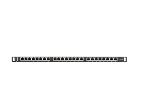 Lanberg PPS5-0024-B čierny / Patch panel / 19" / 24 portov / 0,5U / CAT.5E FTP tienený