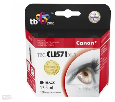 TB Kompatibilný cartridge CLI-571XL pre tlačiarne Canon čierna / Atramentová náplň / 715 strán / 12,5 ml