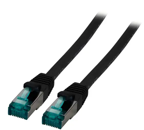 EFB Cat6A čierna / Patch kábel / S/FTP / RJ-45 / 2 m / LSZH