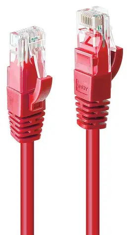 Lindy Cat6 U/UTP 1m červená (48032) / Sieťový kábel / RJ-45