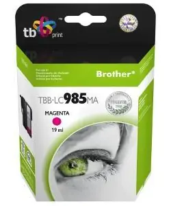 TB kompatibilná atramentová kazeta Brother LC-985M purpurová / Atramentová kazeta / 1200 strán / 19 ml
