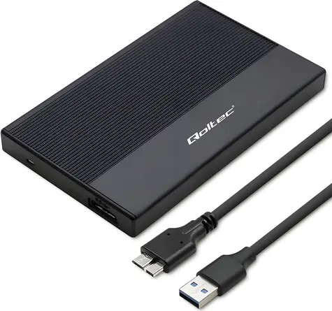 Qoltec púzdro pre disk 2,5" čierna / Externý box na disk / SATA / USB 3.0 / 5 Gbit / s / do 2TB