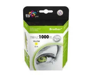 TB atramentová kazeta kompat. s Brother LC1000Y žltá / Atramentová kazeta / 720 strán / 22 ml / bez čipu