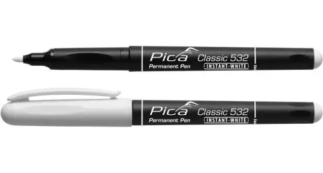 Pica-Marker INSTANT biela / Permanentný popisovač / okrúhly hrot / 1-2 mm