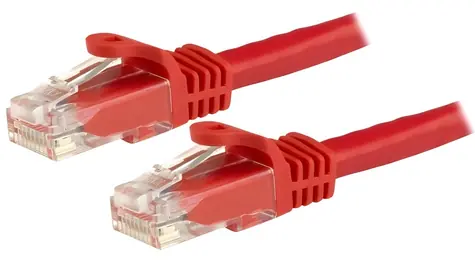 StarTech / Patch kábel CAT6 / 7,5 m / červená / RJ-45 / PoE