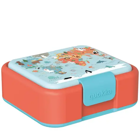 Quokka Detský desiatový box mapy / Olovrantový box / 1 l / plast