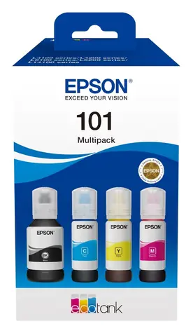 Epson 101 EcoTank / Atramentové fľaštičky / Multipack 4X 127 ml / CMYK