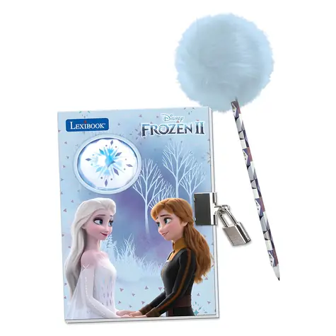 LEXIBOOK Svietiaci tajný denník Frozen / Denník / pero, fixky, samolepky / zámok s kľúčikom / 2x CR2032 / od 3 rokov