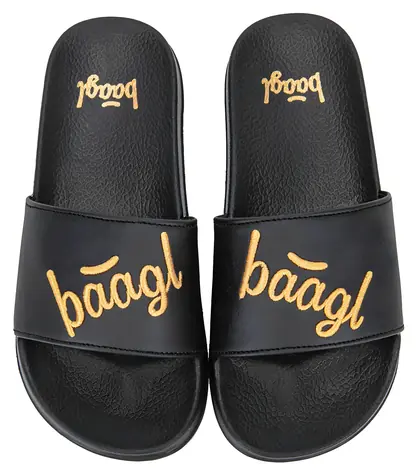 BAAGL Šľapky Logo Gold / veľ. 38