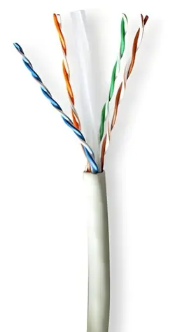Nedis CAT6a šedá / Sieťový kábel / U/UTP / SOLID / 305 m / LSZH