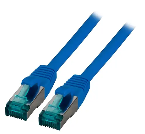 EFB Cat6a modrá / Patch kábel / S/FTP / RJ-45 / 1 m / LSZH / 10 Gigabit Ethernet