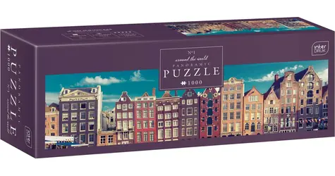 INTERDRUK Panoramatické puzzle Amsterdam / 1000 dielikov / 96 × 32 cm
