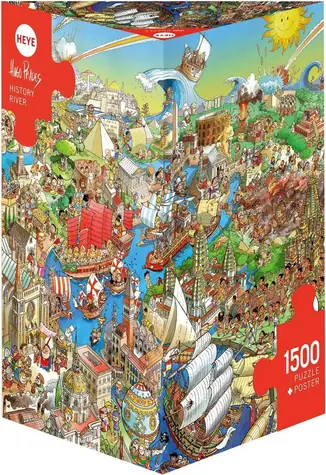 HEYE Puzzle Historická rieka / 1500 dielikov / 60 x 80 cm