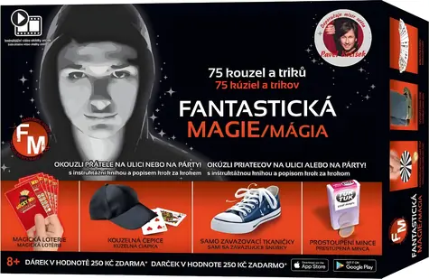 SPARKYS Kúzelnícka súprava Škola kúziel: Fantastická mágia / 75 kúzelníckych trikov