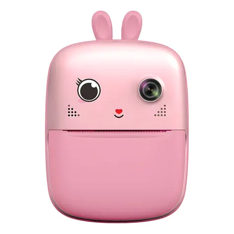 Hurtel Mini tlačiareň pre deti s fotoaparátom ružová / Detská tlačiareň / Termotlač