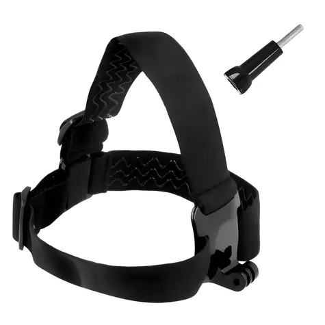 Hurtel Hlavový pásik pre akčné kamery GoPro, DJI OSMO Action čierna / Držiak na hlavu / Dlhá upevňovacia skrutka