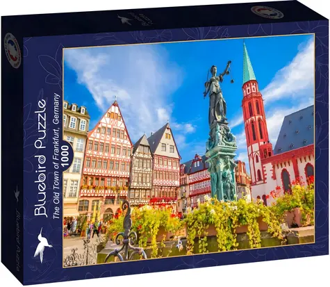 BlueBird Puzzle Staré mesto vo Frankfurte, Nemecko / 1000 dielikov / 69 x 47,8 cm