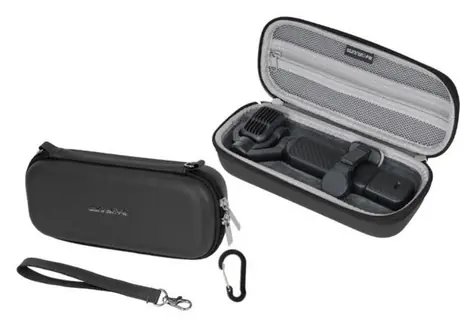 DJI OSMO Pocket 4P čierna / Puzdro / kožené / vodeodolné / zamatová podšívka