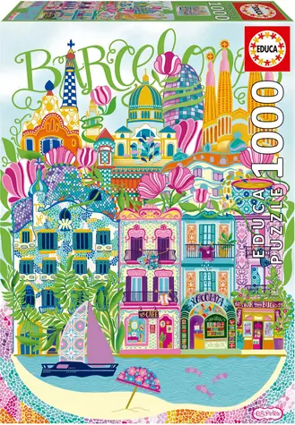 Educa Puzzle Car Pintos: Barcelona / 1000 dielikov / 48 × 68 cm