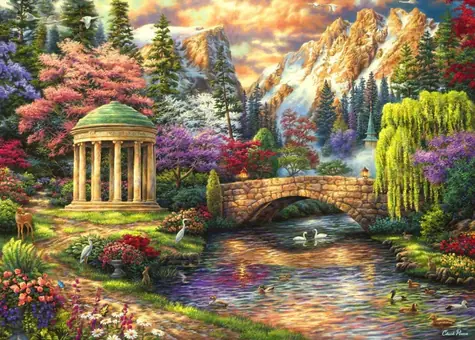 GRAFIKA Puzzle Pokoj záhrady / 500 dielikov / 47,8 × 34,2 cm