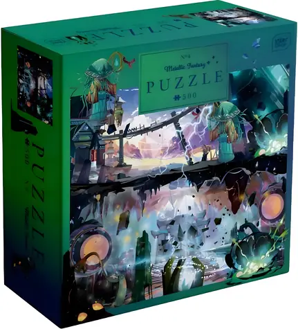 INTERDRUK Puzzle Mettalic Fantasy: Tajomné mesto / 500 dielikov / 47 x 33 cm