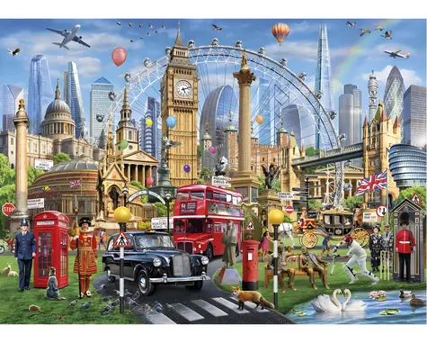 GIBSONS Puzzle Volanie Londýna / 1000 dielikov / 68 x 49 cm