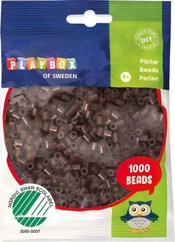 PLAYBOX Zažehľovacie korálky hnedé / 1000 ks