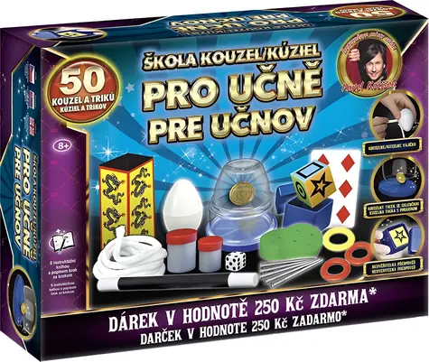 SPARKYS Kúzelnícka súprava Škola kúziel - Pre učňov / 50 kúziel a trikov / od 8 rokov