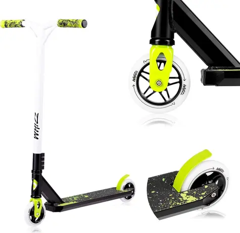 Lionelo Kolobežka Whizz Green Lime Black / Freestyle / nosnosť 100 kg / hliníkový rám / ABEC-9