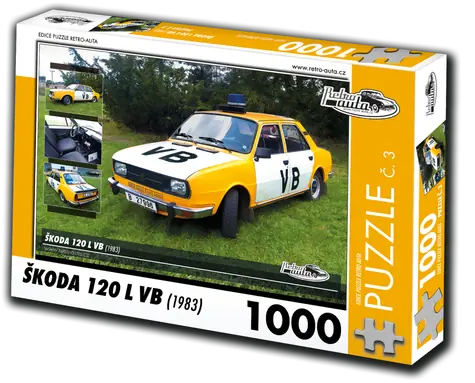 RETRO-AUTA Puzzle č. 3 Škoda 120 L VB (1983) / 1000 dielikov / 66 × 47 cm