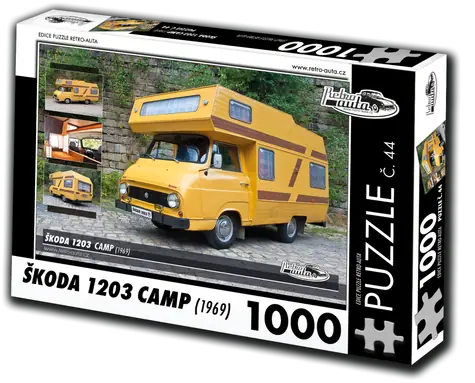 RETRO-AUTA Puzzle č. 44 Škoda 1203 Camp (1969) / 1000 dielikov / 66 × 47 cm