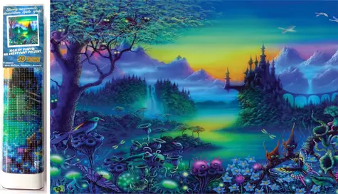 Norimpex Diamantové maľovanie Tajomný hrad / 30x40 cm