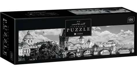 INTERDRUK Panoramatické puzzle Praha / 1000 dielikov / 96 × 32 cm
