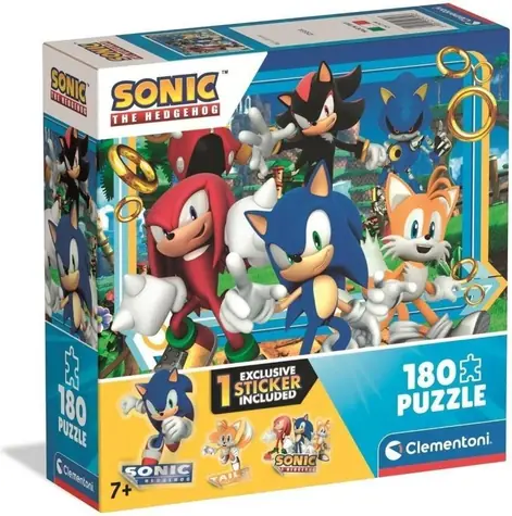 Clementoni Puzzle Ježko Sonic: Parta / 180 dielikov / od 7 rokov