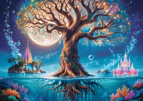 Trefl Puzzle Premium PLUS Tea Time: Magický strom / 500 dielikov / 48 x 34 cm