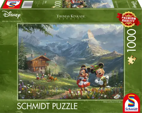 Schmidt Puzzle Mickey & Minnie v Alpách / 1000 dielikov / od 12 rokov