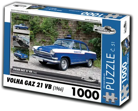 RETRO-AUTA Puzzle č. 51 Volga Gaz 21 VB (1966) / 1000 dielikov