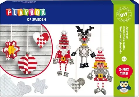 PLAYBOX Zažehľovacie korálky 3D Vianočné ozdoby / 4000 ks / od 5 rokov