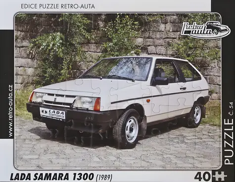 RETRO-AUTA Puzzle Lada Samara 1300 (1989) / 40 dielikov / 32 × 24 cm